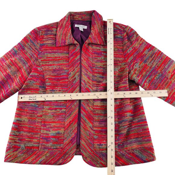 Coldwater Creek Multicolor Striped Jacket L - Picture 4 of 6